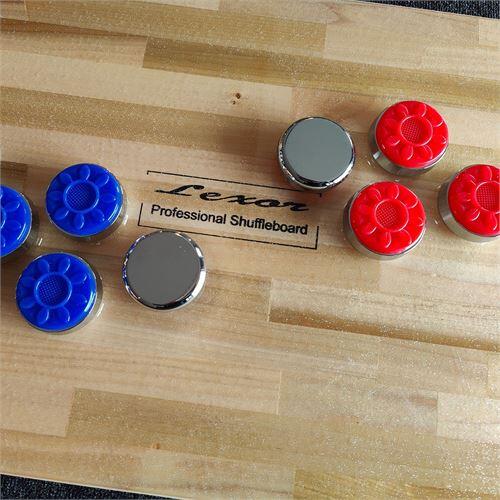 LEXOR Lexor Shuffleboard Pucks Pro 58.5mm set 4x Blue and 4x Red