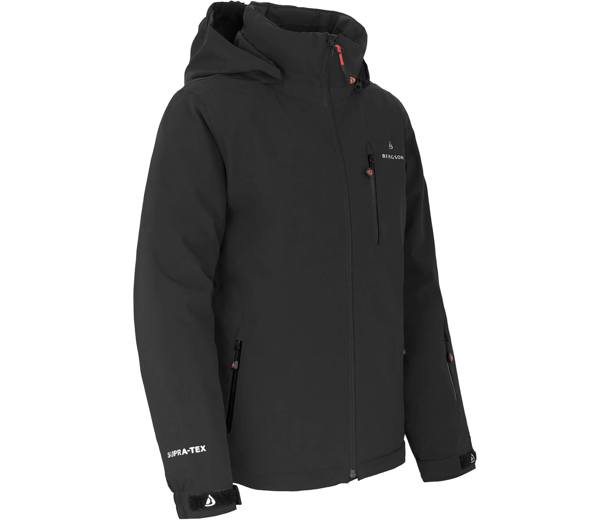 BERGSON Skijacke ultimativer Schutz und Komfort für junge Abenteurer! Schwarz