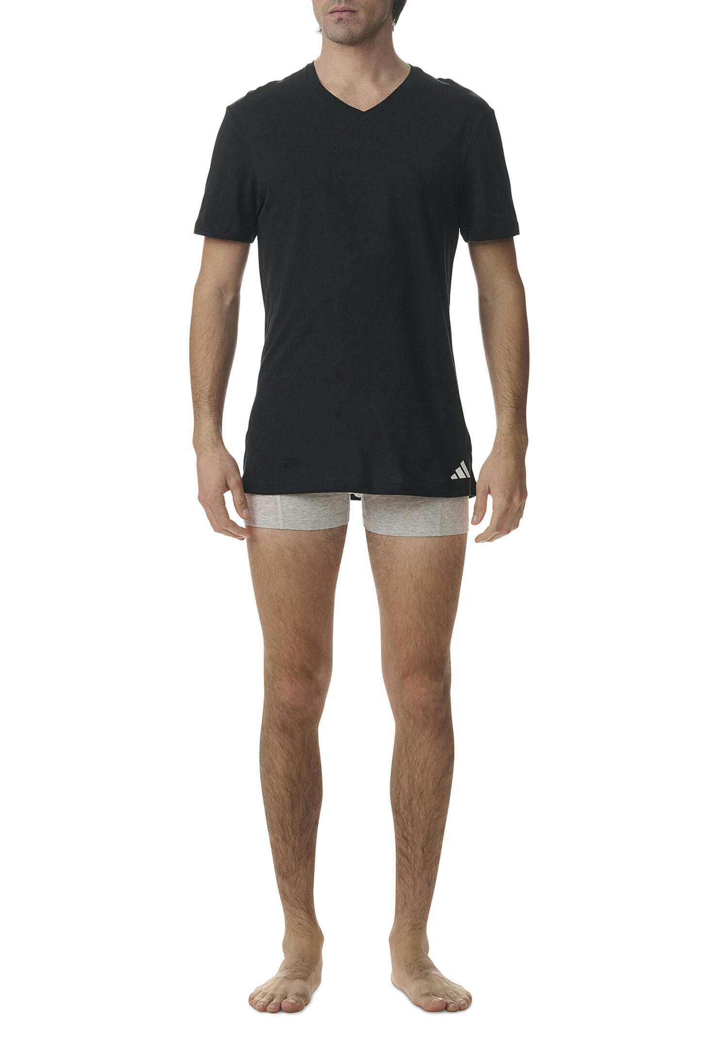 adidas V-Neck T-Shirt Herren V-Ausschnitt Baumwolle 9 er Pack 2/4