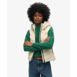 Gilet matelassé à capuche en microfibre