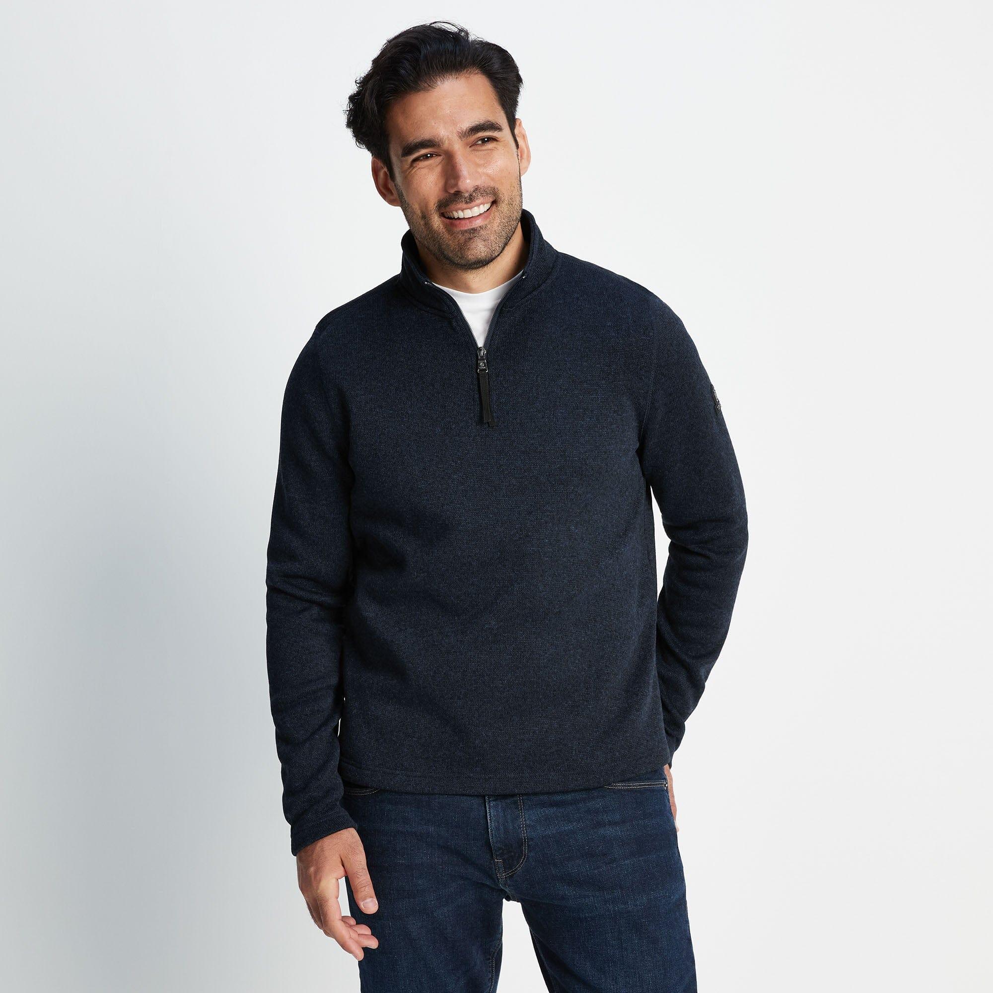 TOG24 Pearson Mens Knitlook Fleece Zipneck