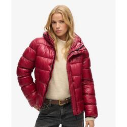 Veste de sport matelassée à capuche brillante SUPERDRY