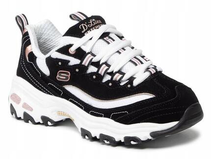 Buty damskie SKECHERS D'LITES 13154-BKRG sneakersy niskie sportowe 36,11