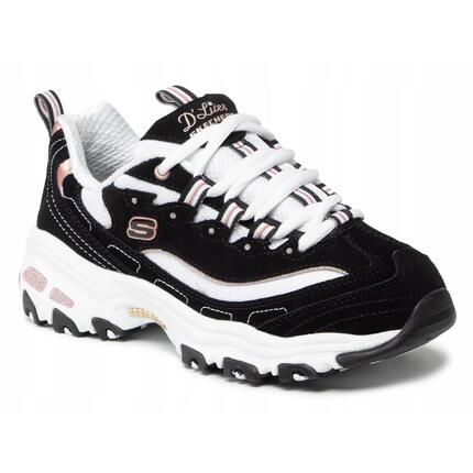 Buty damskie SKECHERS D'LITES 13154-BKRG sneakersy niskie sportowe 36,11