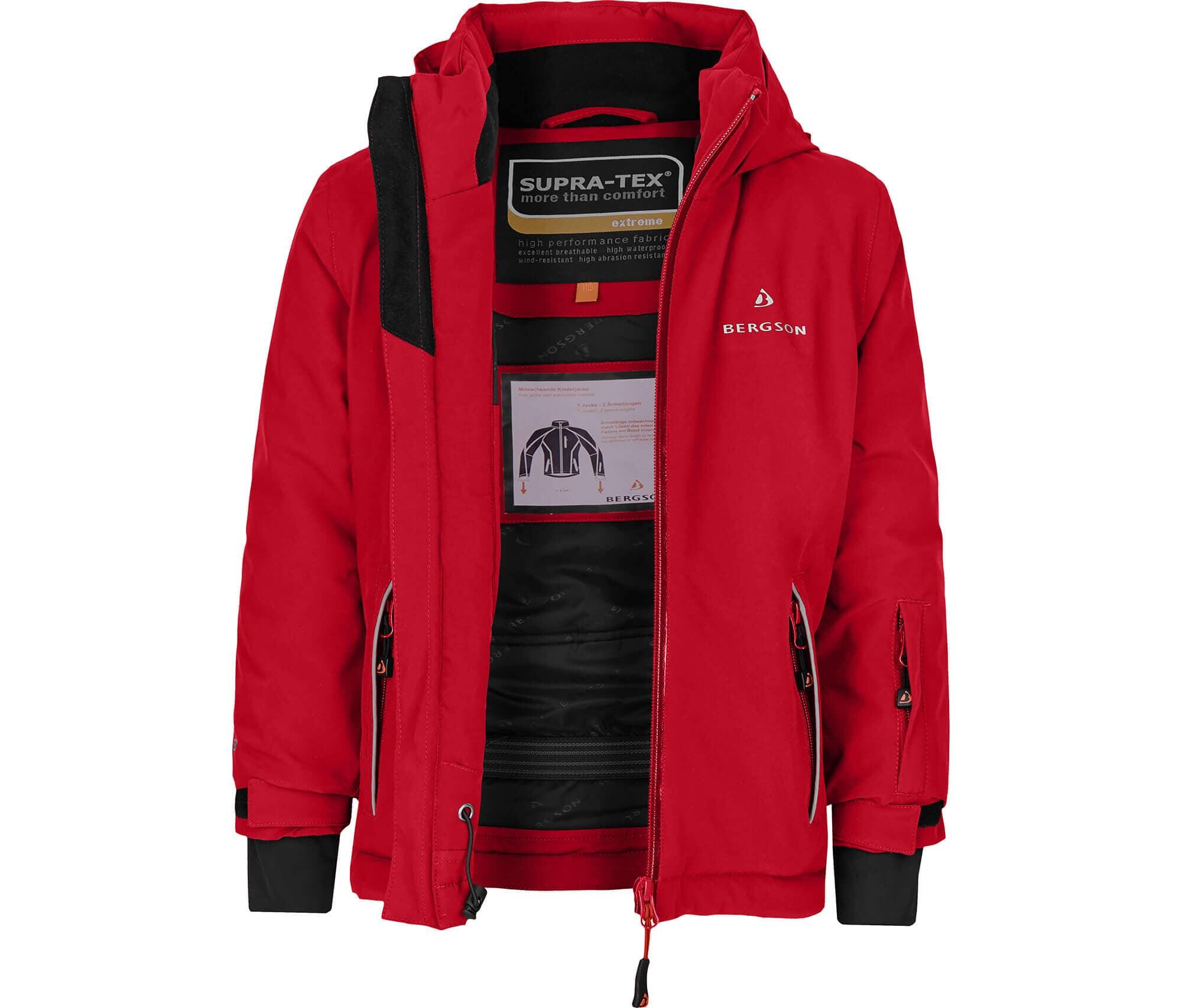 Skijacke und Winterjacke perfekt für kleine Wintersportler! rot 3/4
