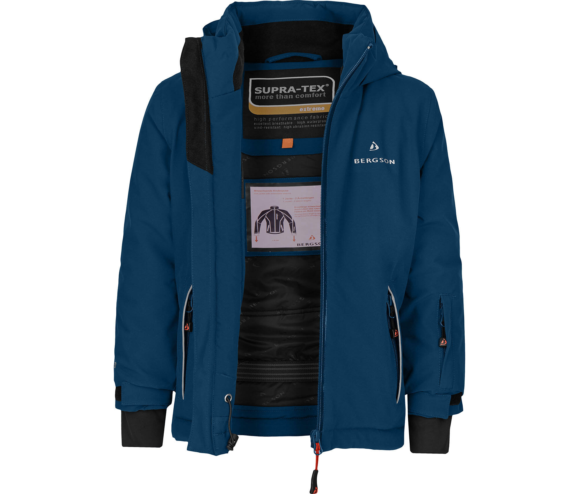Skijacke und Winterjacke perfekt für kleine Wintersportler! Blau 3/4