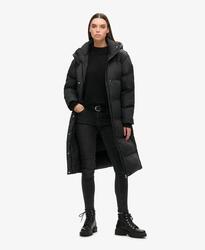 Manteau matelassé long à capuche