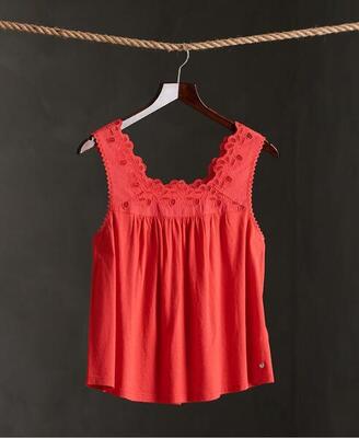 Top van kant van katoen modal superdry