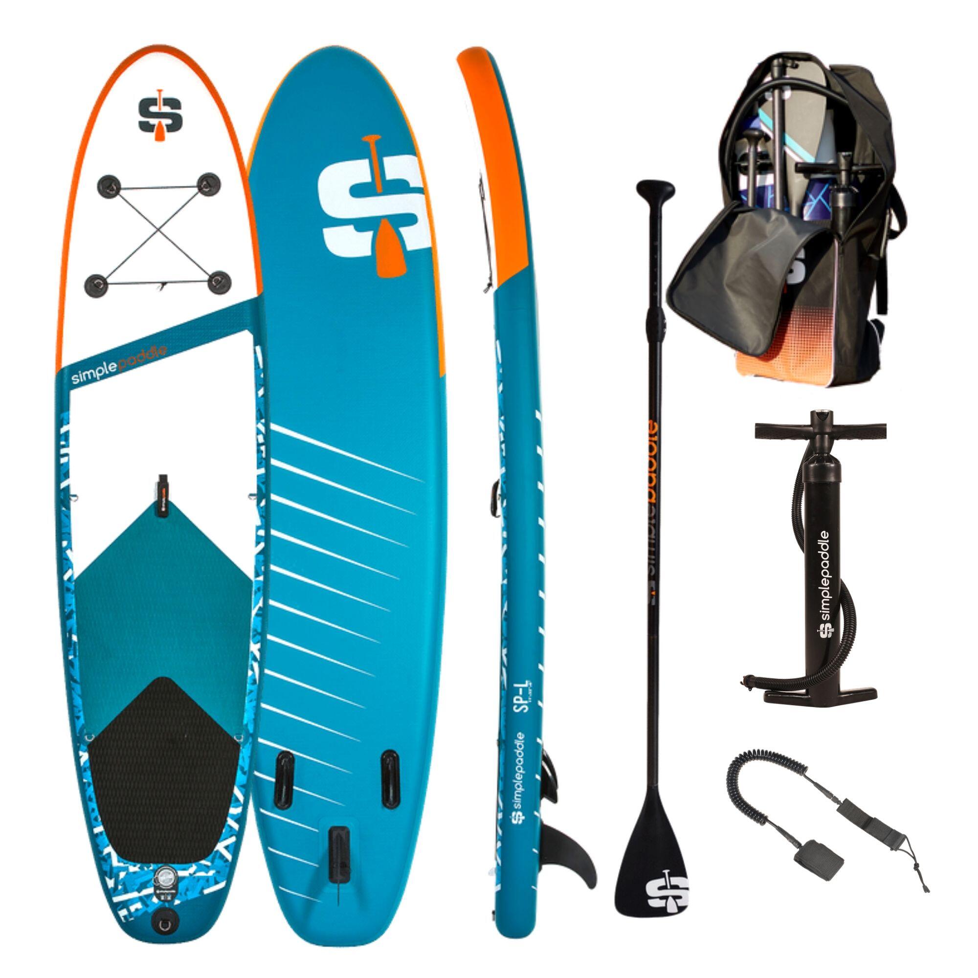 SIMPLE PADDLE Opblaasbaar Paddle L 11' (335 x 81 x 15 cm) met peddel, leash, pomp en draagtas