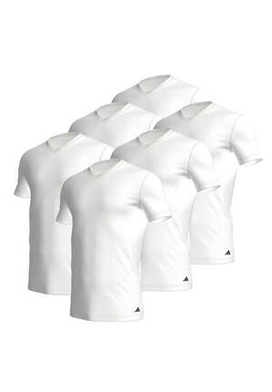 adidas V-Neck T-Shirt Herren V-Ausschnitt Baumwolle 6er Pack