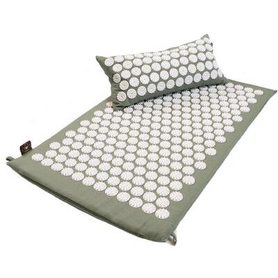 Lotus set spijkermat en spijkerkussen asgroen