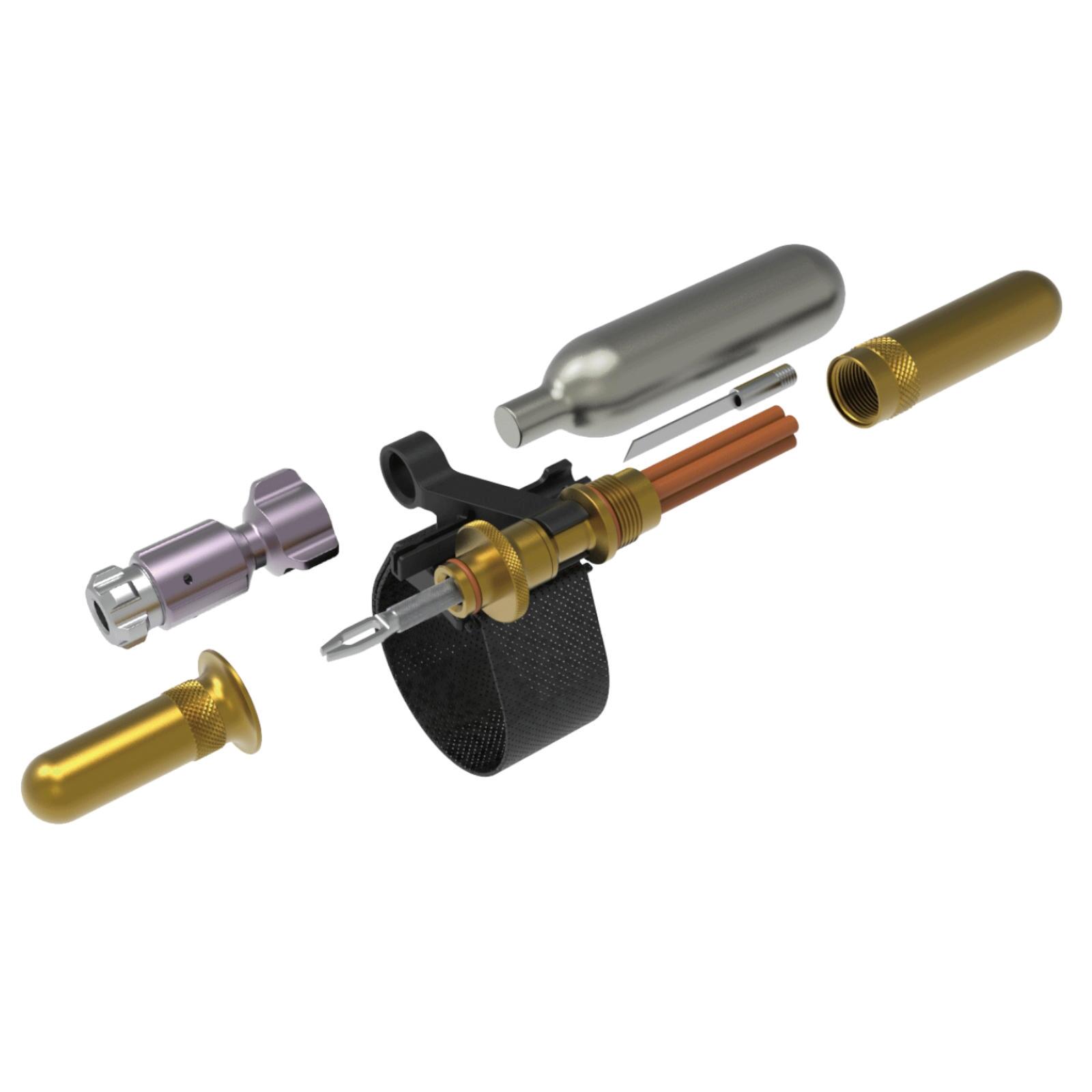 Topeak CO2 Kartuschenpumpe & Reparaturset Tubi Master, Schwarz, 16 g 2/5