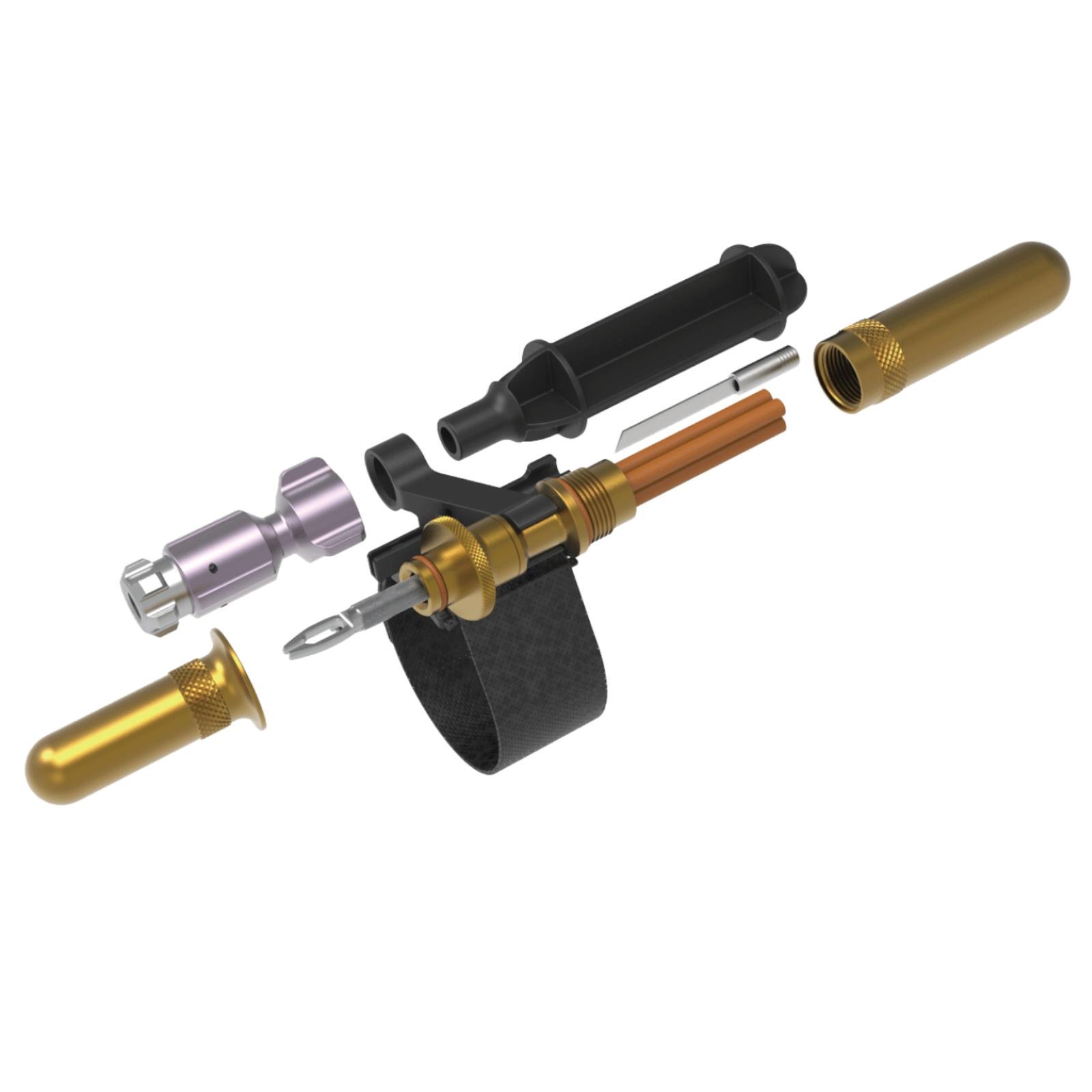 Topeak CO2 Kartuschenpumpe & Reparaturset Tubi Master, Schwarz, 16 g 4/5