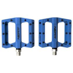 Paire de pédales plates NEATT Nylon composite 8 picots bleu