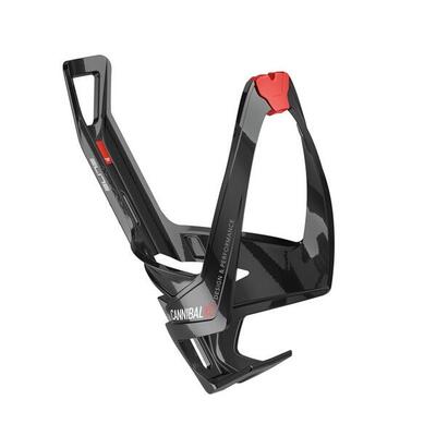 Elite Trinkflaschenhalter Cannibal XC Elastomer-Gummi, schwarz glanz/rot