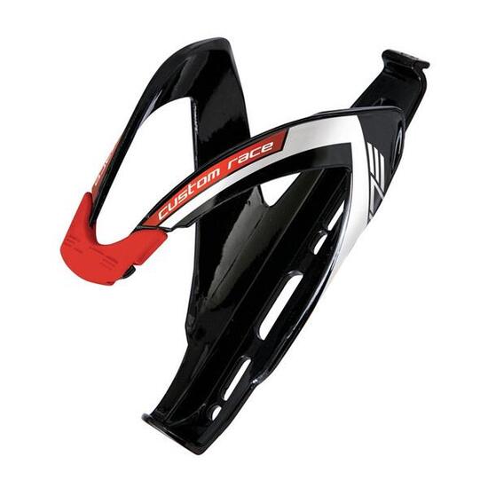 Elite Trinkflaschenhalter Custom Race Elastomer-Gummi, schwarz/rot