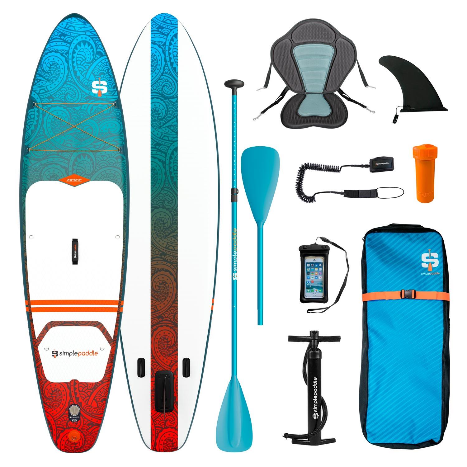 SIMPLE PADDLE Opblaasbaar Paddle OCEAN 10'6 (320 x 76 x 15 cm) complete set