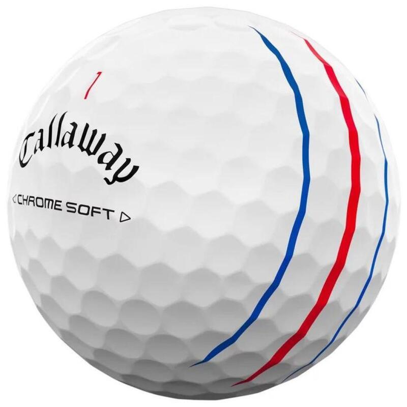 Boite de 12 Balles de Golf Callaway Chrome Soft Triple Track Blanche