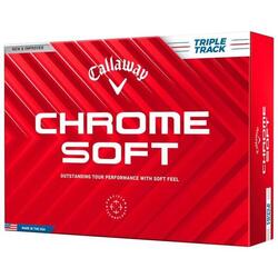 Boite de 12 Balles de Golf Callaway Chrome Soft Triple Track Blanche