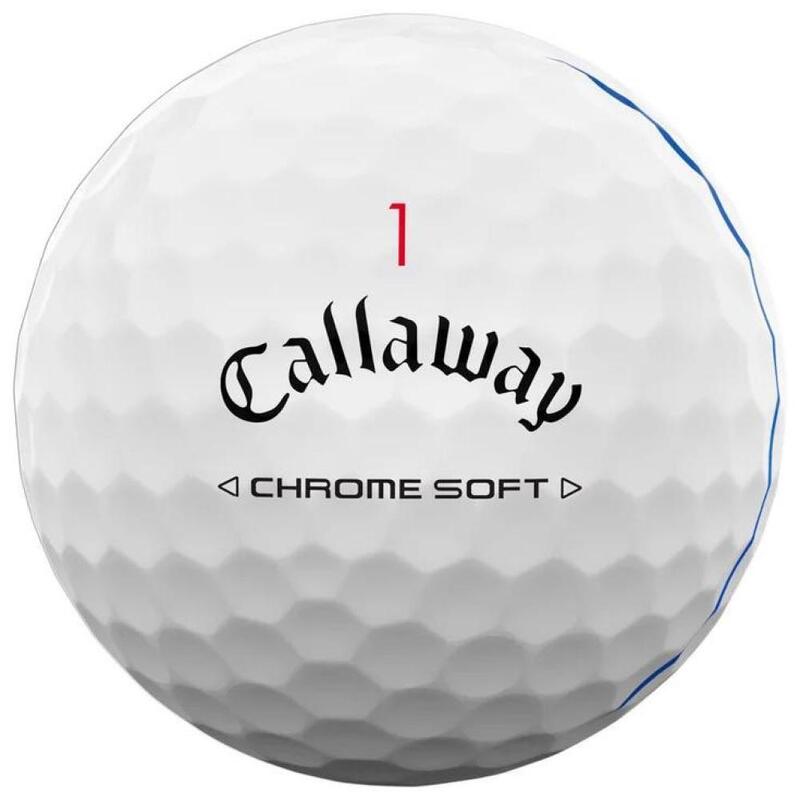 Boite de 12 Balles de Golf Callaway Chrome Soft Triple Track Blanche
