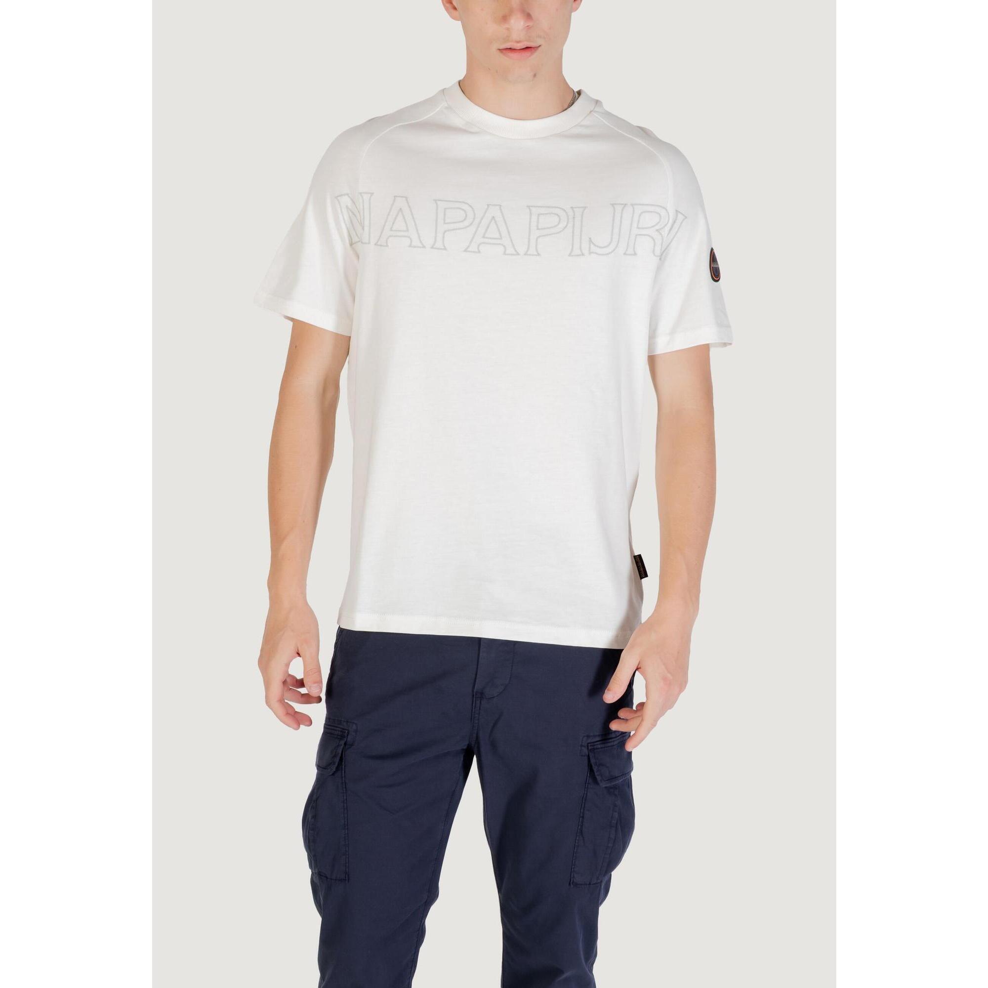 Napapijri - T-shirt Crop Top S-ambra Ss Homme Ivoire - T-shirt Crop Top - Blanc - Decathlon