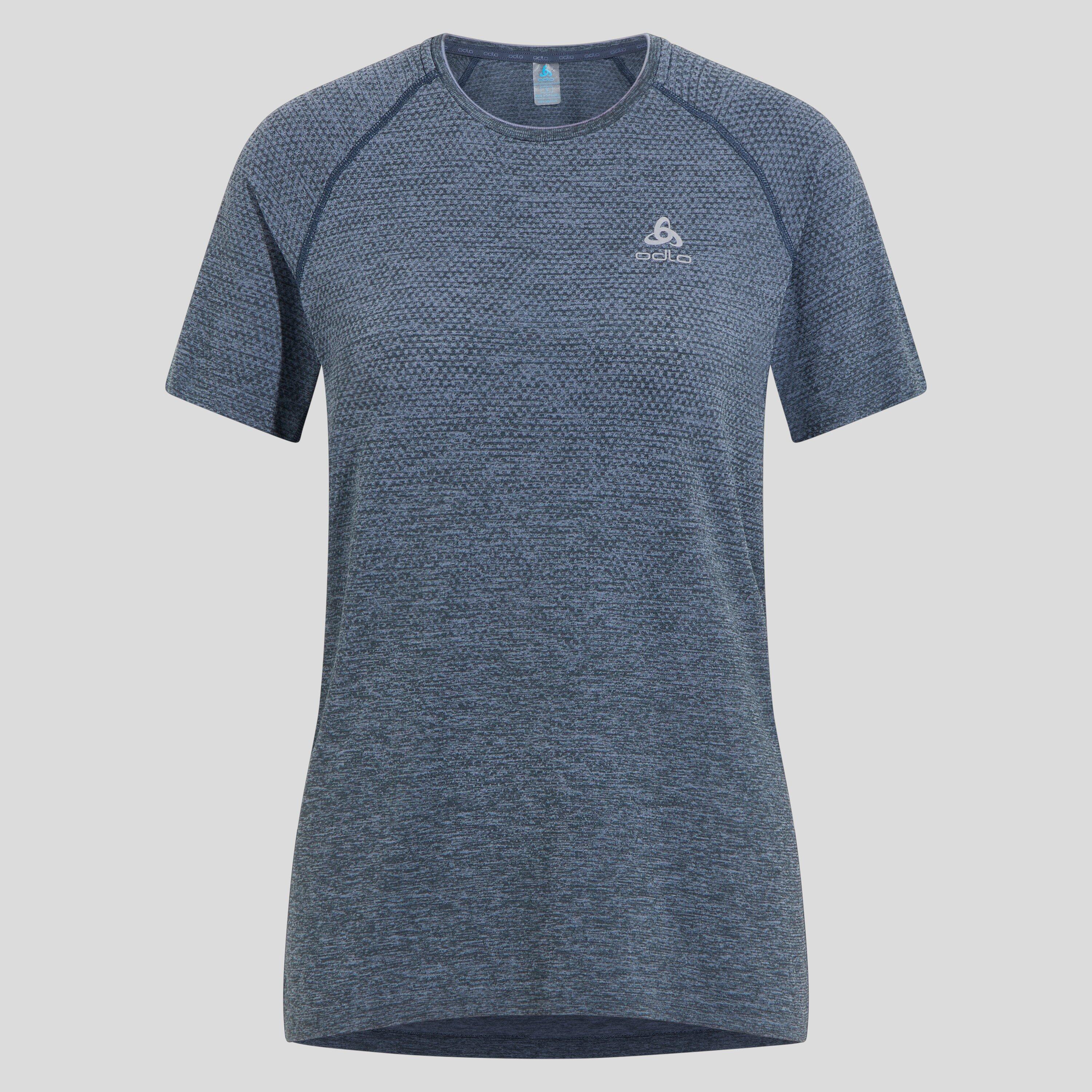 T-Shirt Running Odlo Essentials Seamless Bleu Femme 5/6