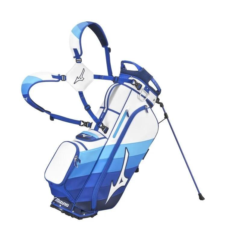 MIZUNO Bolsa de Golf Mizuno Tour Staff 2025 – Bolsa trépied – Blanc Bleu