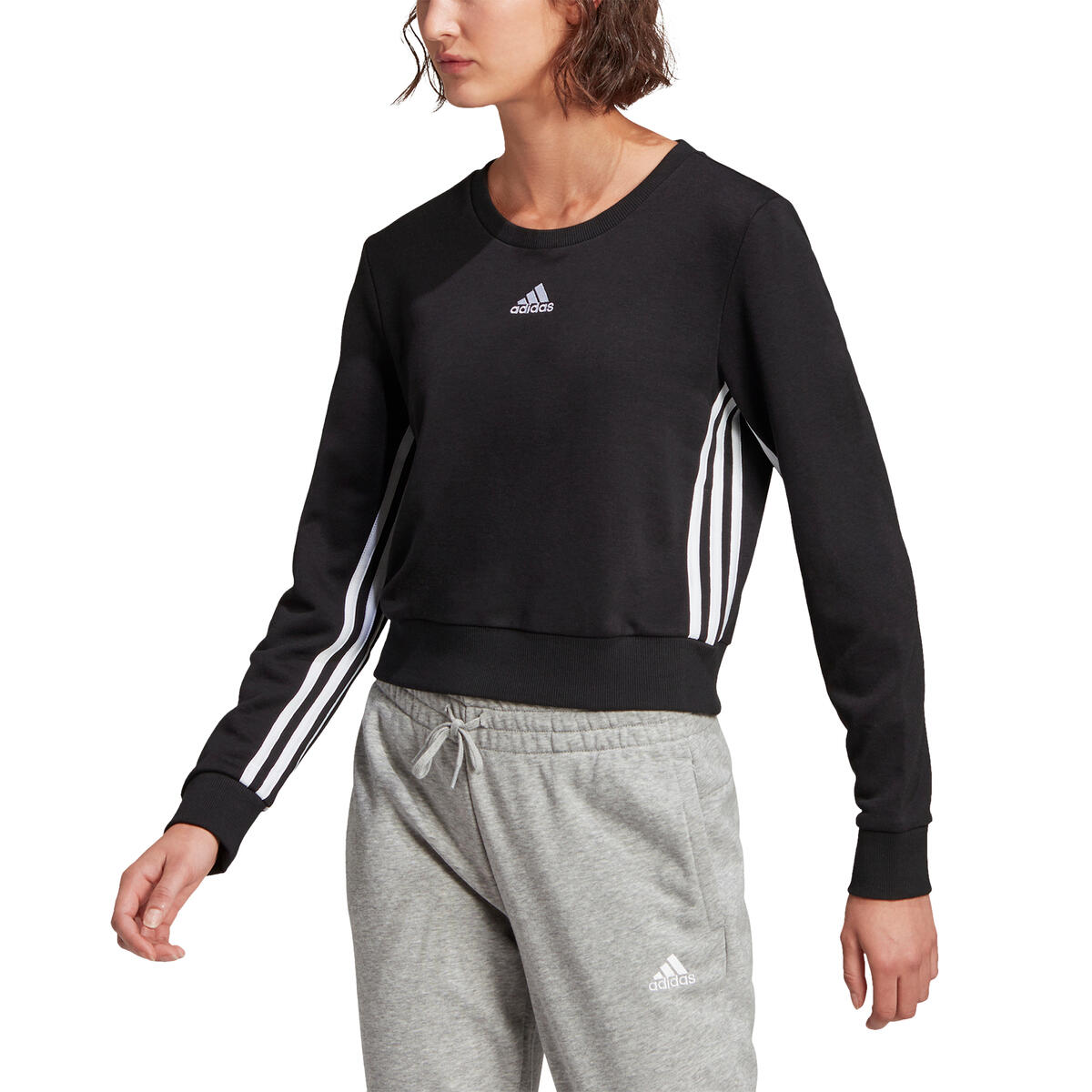 Sweatshirt court femme adidas Essentials Cut 3-Bandes Crop 5/5