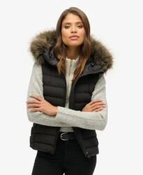 Gilet à capuche en fausse fourrure Fuji de SUPERDRY