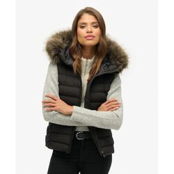 Gilet à capuche en fausse fourrure Fuji de SUPERDRY