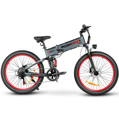 Elektrische fiets samebike lo26-plus met 48v 15ah accu. 26 inch banden
