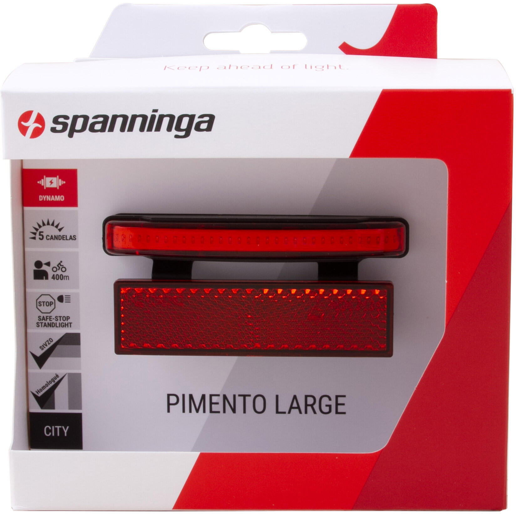 Spanninga Pimento Large XDvS fanalino posteriore per dinamo 80 mm. 2/2