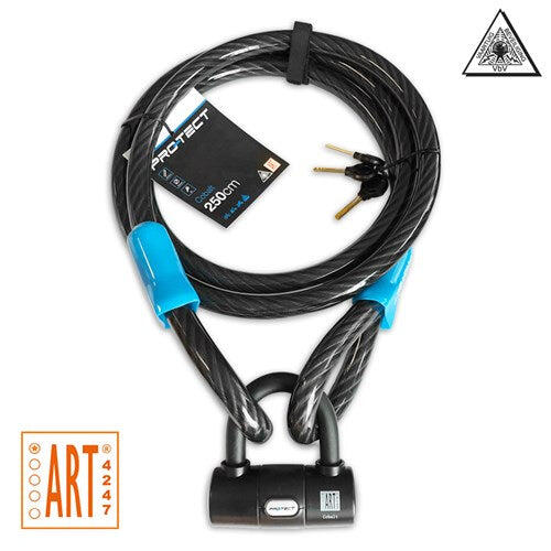 Pro-Tect Cable Lock 2-Eyes Cobalt 20mm 2.5m ART 1