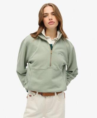 Oversize-Pulli mit halbem Reißverschluss und Essential Logo