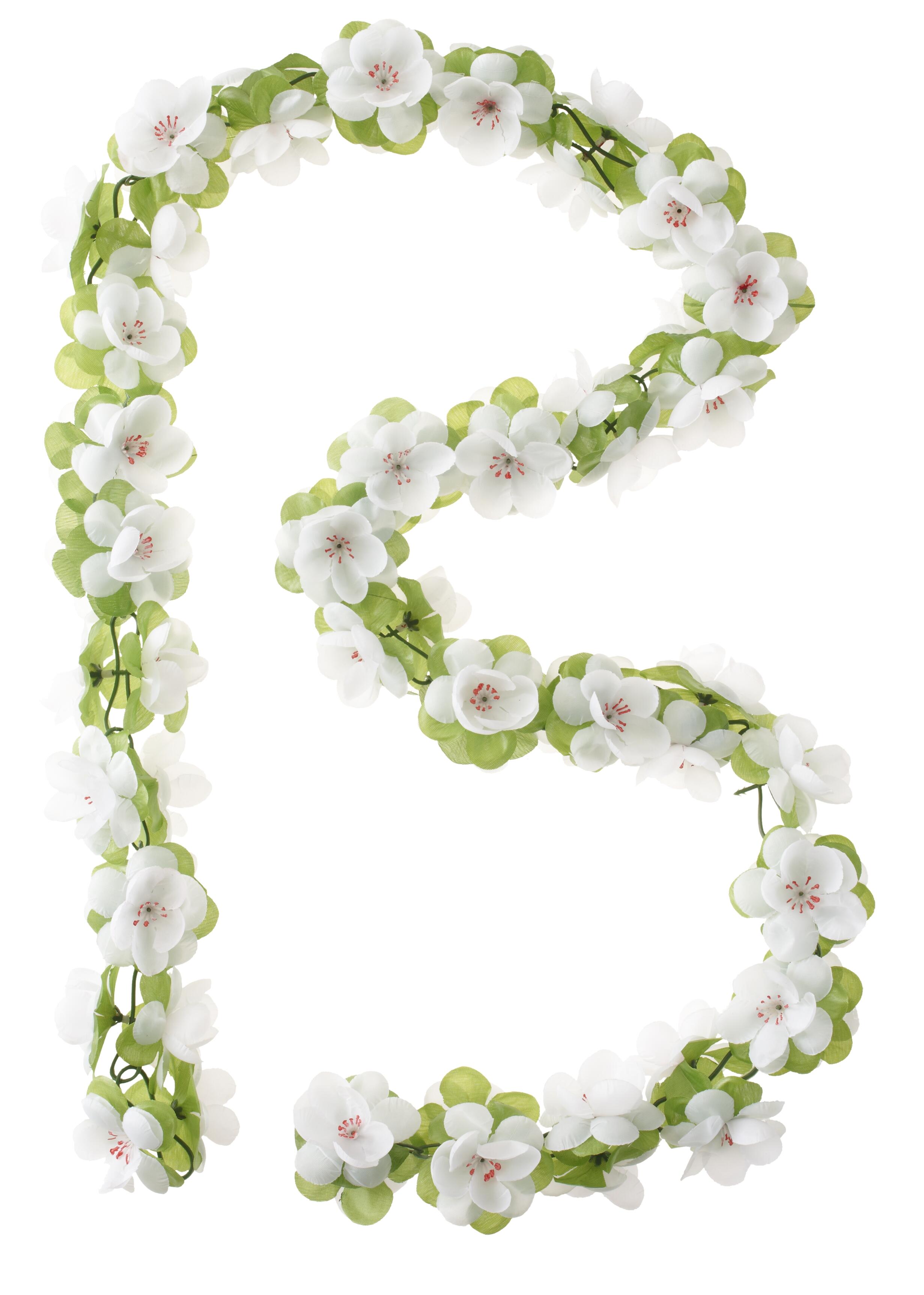 Basil Bloemenstreng - Witte Fietsgarland voor Meisjes 2/2