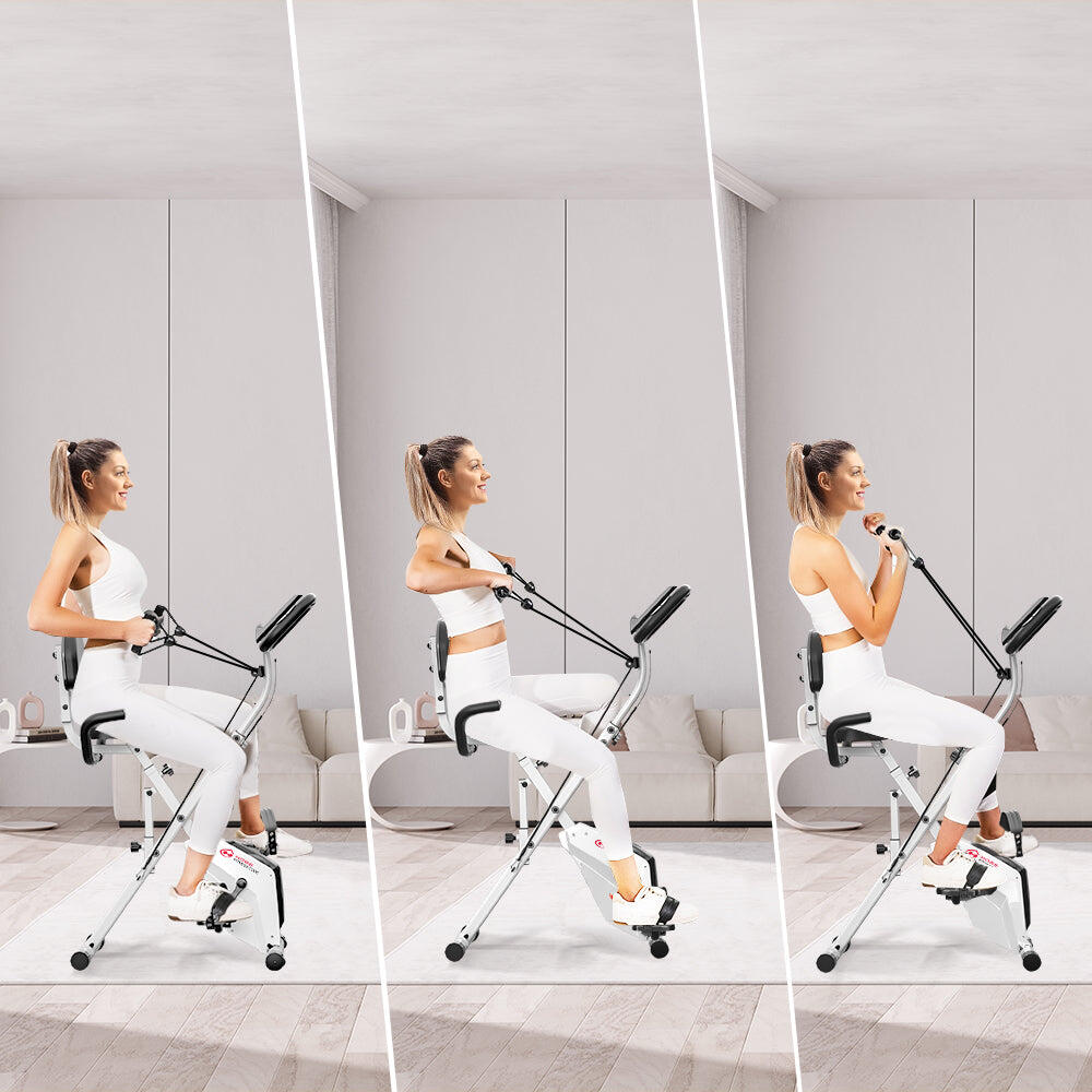 Magnetic Exercise Bike with Resistance Bands & LCD Display 2/5