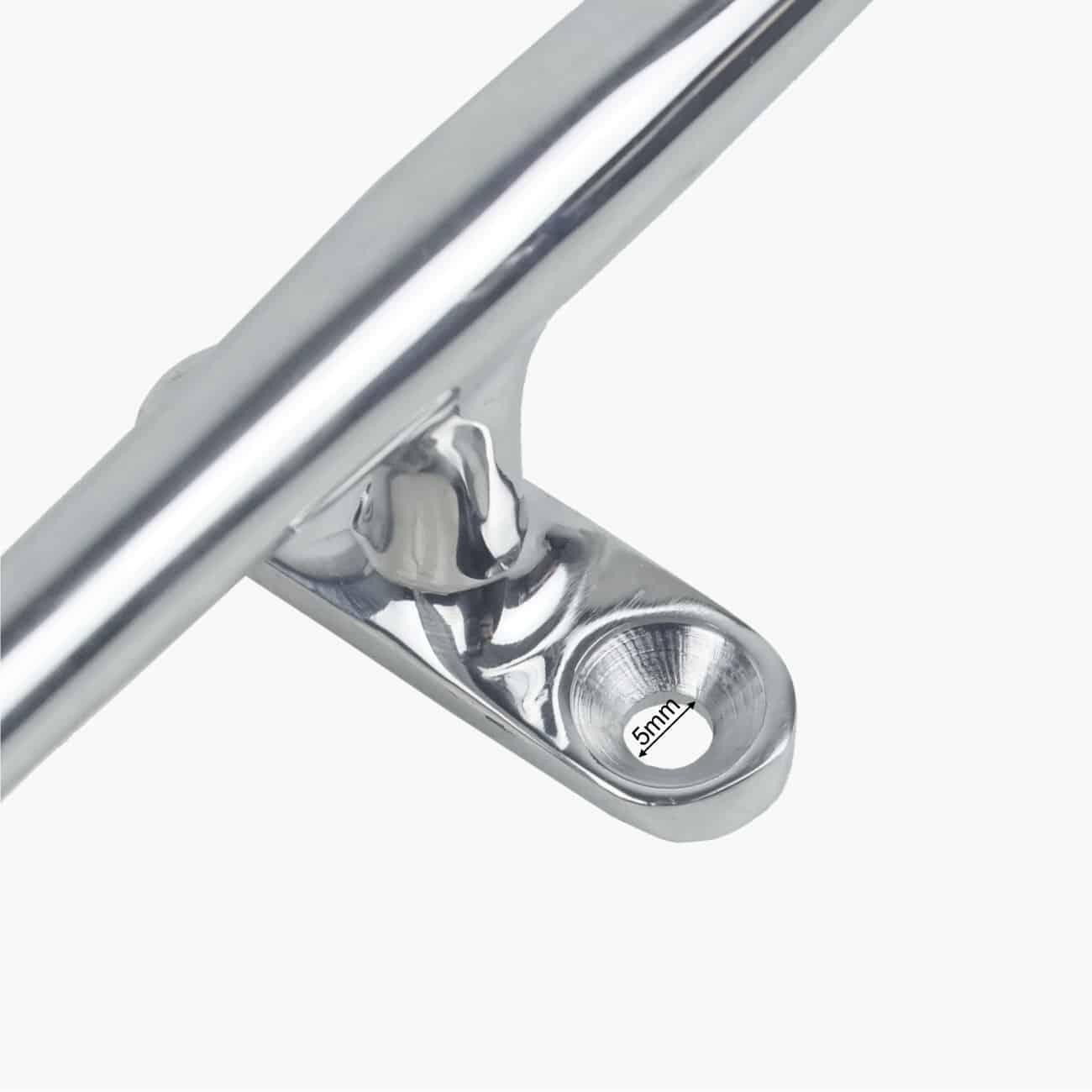 Lomo Stainless Steel Marine Cleat - 5" Hollow Base 5/5