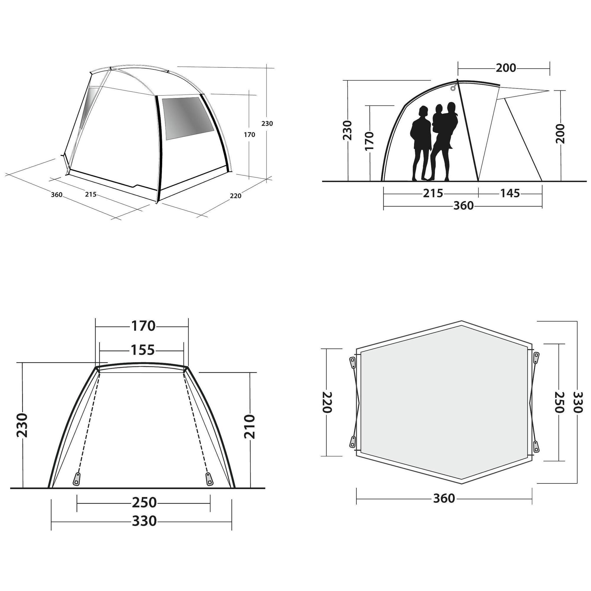 Outwell Woodcrest Drive-away Poled Awning 5/5