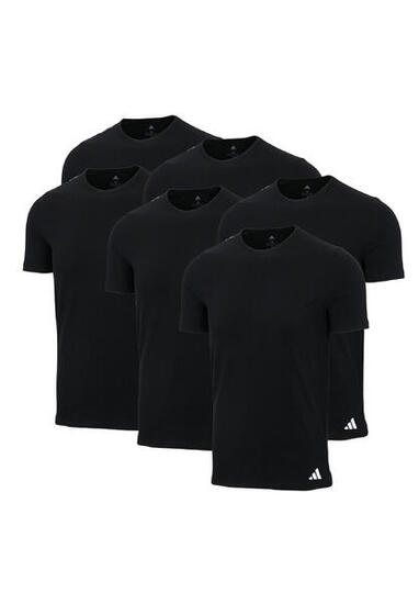 adidas Crew Neck T-Shirt Herren Unterhemd Rund Ausschnitt Baumwolle 6er Pack