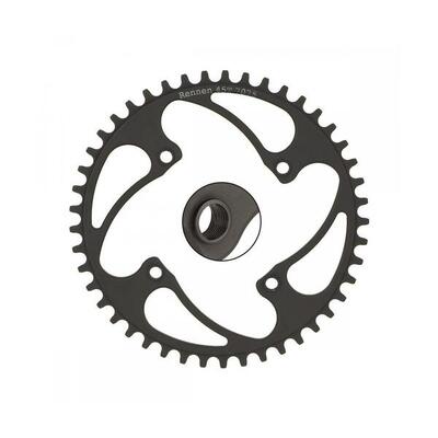 Aluminium kroon 4 schroeven met schroefdraad rennen 104 mm 3/32" 43,7