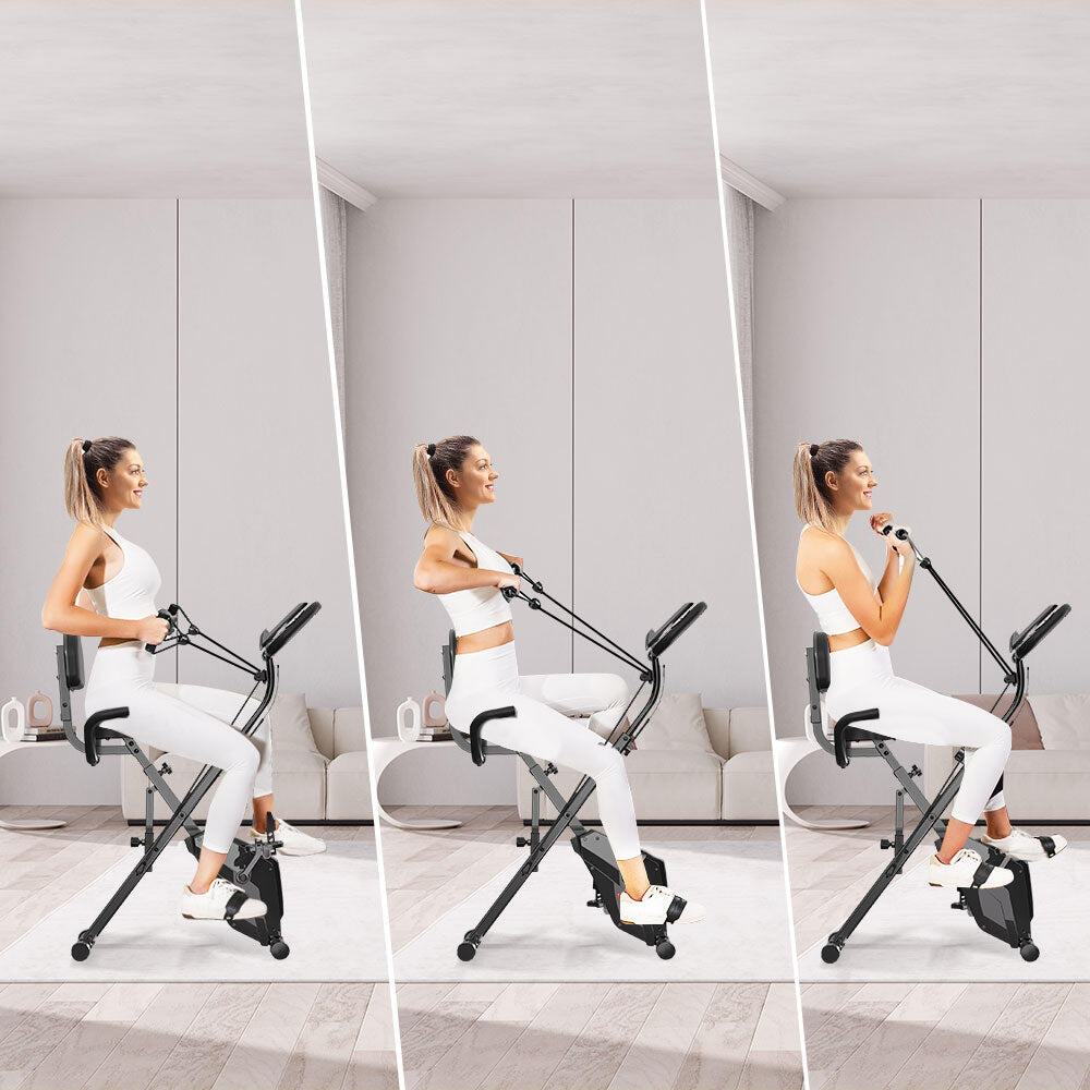 Magnetic Exercise Bike with Resistance Bands & LCD Display 7/7