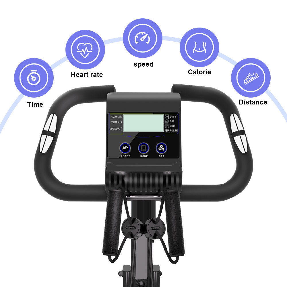 Magnetic Exercise Bike with Resistance Bands & LCD Display 3/7