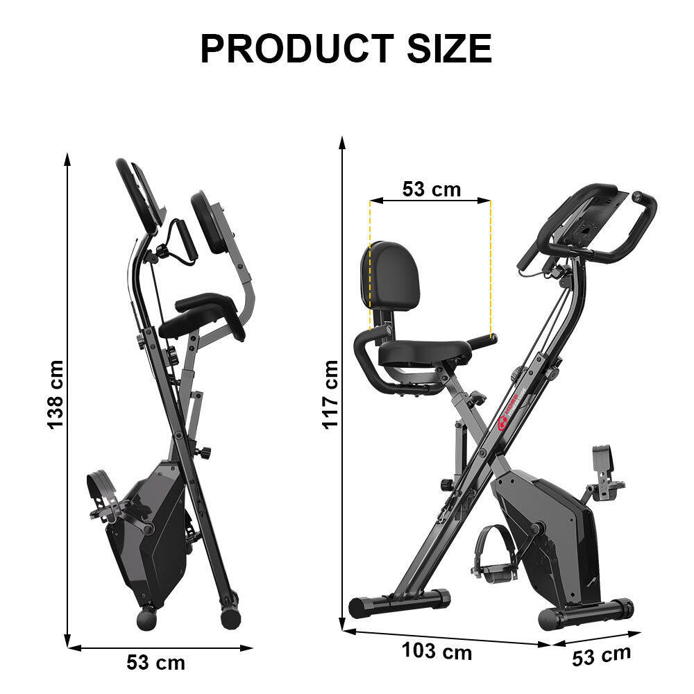 Magnetic Exercise Bike with Resistance Bands & LCD Display 5/7