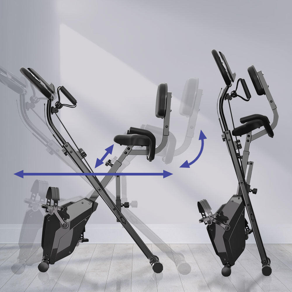 Magnetic Exercise Bike with Resistance Bands & LCD Display 6/7