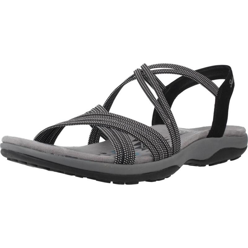 Sandales Skechers Modèle Reggae Slim - Turn It Up Couleur Noir