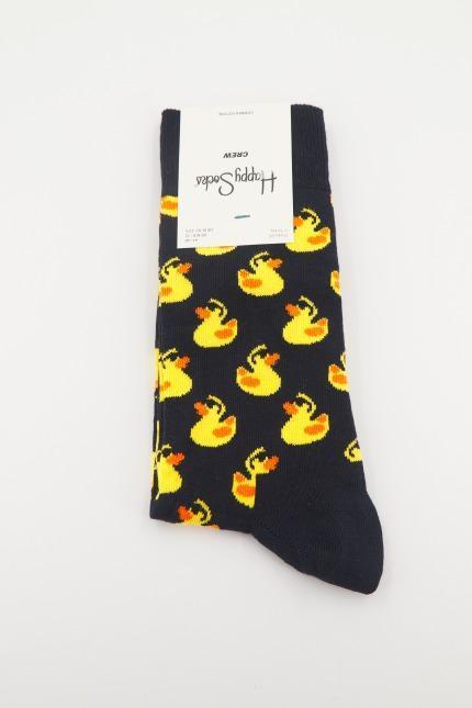 Meias Happy Socks Modelo Rubber Duck Cor Azul 5/5