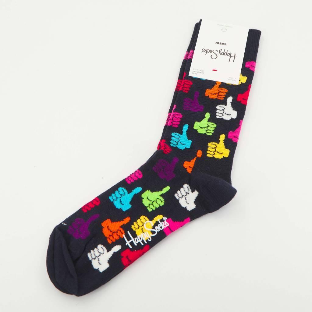 Meias Happy Socks Modelo Thumbs Up Sock Cor Preto 2/5