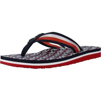 Chanclas Mujer Tommy Hilfiger Th Monogram Flat Beach S Azul