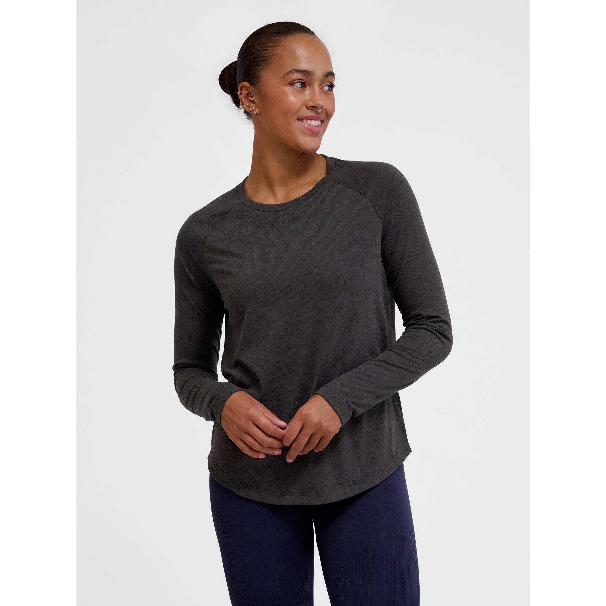 Hummel - Enfiler T-shirt Hmlmt Vanja Femme Hummel - T-shirt Manches Longues - Marron - S - Decathlon