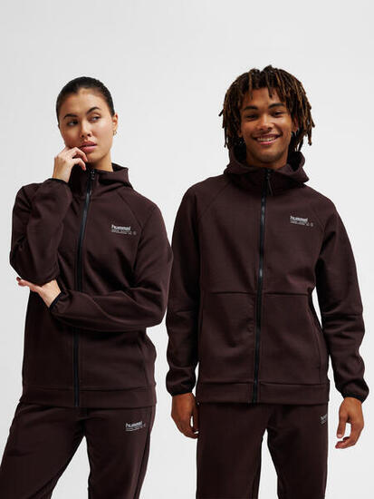 Felpa con cerniera a cappuccio Hummel Tech Regular